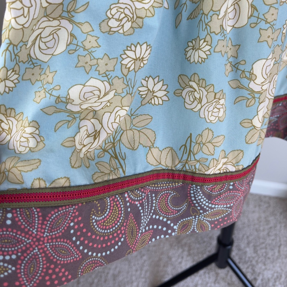 Matilda Jane Girls Size 10 Floral Patchwork Tiered Knot Dress Pink Blue Brown - Picture 11 of 12